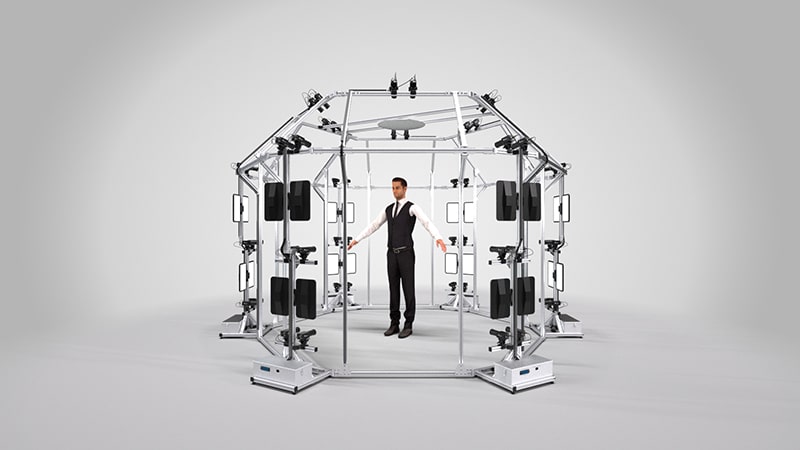 vr stage with roof iso view 4k