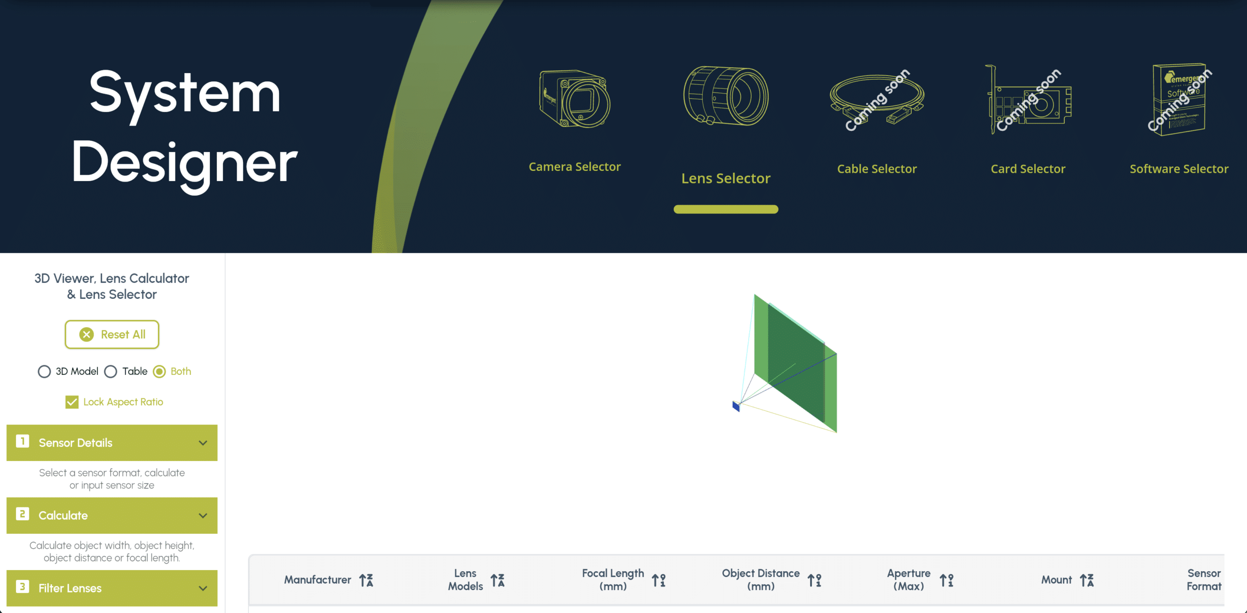 Emergent Lense Selector