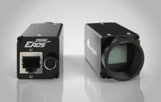 EROS is the smallest, lowest-power 10GigE camera series in the world, measuring only 29 x 29mm and using only 3W over fiber and 4.8W RJ45 with power over ethernet.