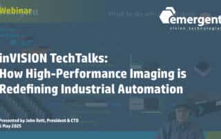 How High-Speed GigE Cameras are transforming industrial automation" video title card.