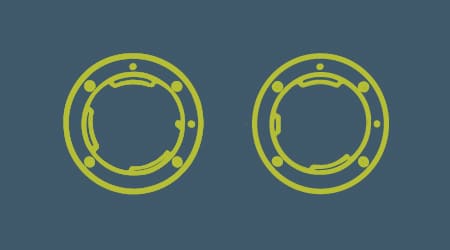 Lens mounts for industrial GigE cameras, including EF mounts, R mounts, EF-S mounts, F mounts for Canon lenses.