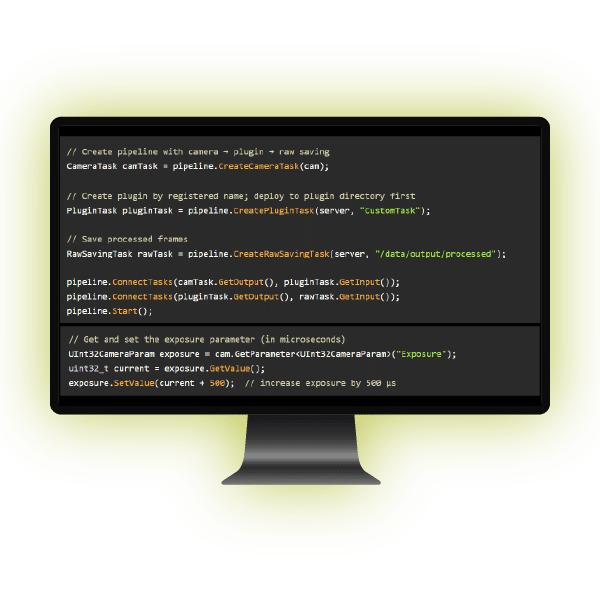 Vision and camera SDK for sports analytics, broadcasting, VR, officiating applications