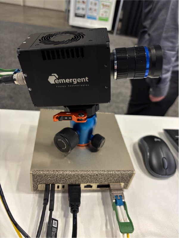 The NVIDIA DGX Spark features the Grace Blackwell AI processor and native 100GigE capability, allowing the fastest 100GigE cameras to work easily.